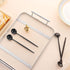 4 PCS 6.7 Inches Satin Black Stainless Steel Coffee Spoons, Iced Tea Spoon, Espresso Stirring Spoon