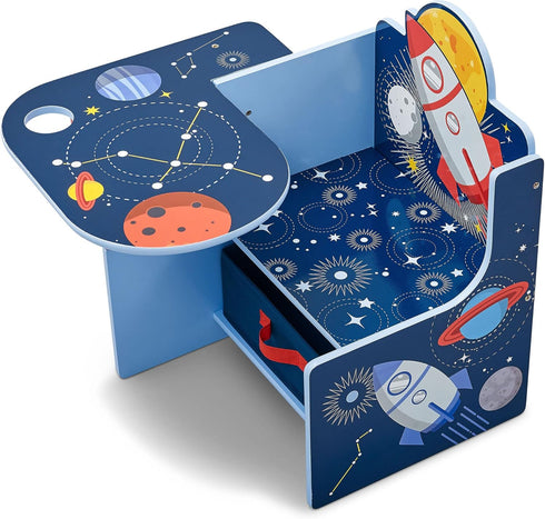 Delta Children Space Adventures Chair Desk with Storage Bin - Ideal for Arts & Crafts, Snack Time, Homeschooling