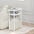 sthmec 3 Narrow Side Table with Charging Station, Small End Table for Small Spaces, Skinny Nightstands with Storage