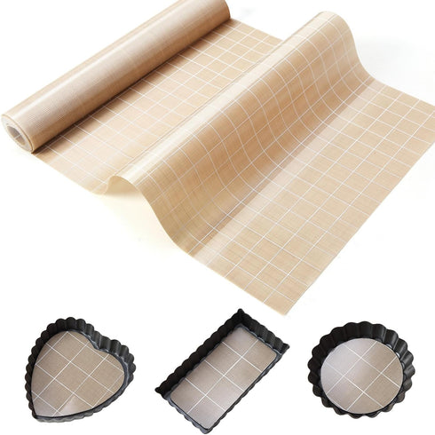 Silicone Baking Mat Roll 16IN*5FT, Non-Slip Pastry Mat, Non-Stick Reusable Oven Liners, Easily Cut to Size