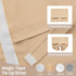 Self-Adhesive Door Curtain for Small Door Window Coverings, 1 Panel, W10 x L42, Beige