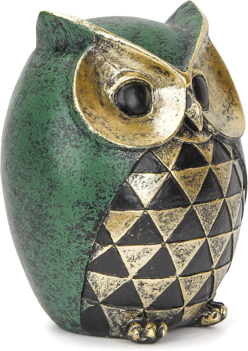 Leekung Owl Statue for Home Decor Accents,Owl Decor for Modern Bathroom Bookshelf Bedroom Mantle Living Room Home