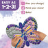 8 MindWare Paint Your Own Stepping Stone Butterfly, Rock Painting Kit, Stepping Stones Crafts for Kids Ages & up