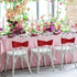 Poise3EHome Red Sequin Chair Sashes, Folding Chair Covers Bow for Wedding Party Reception Decorations, 10 PCS