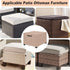 2PCS 20" 20" 18" 600D LYHNMW Outdoor Patio Ottoman Cover, L x W x H Waterproof Patio Ottoman Cover, Heavy Duty Patio