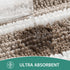 HOMEIDEAS 2 Piece Cationic-Dye Bathroom Rugs Sets, Chenille Extra Soft Absorbent Non-Slip Machine Washable Bath Mats