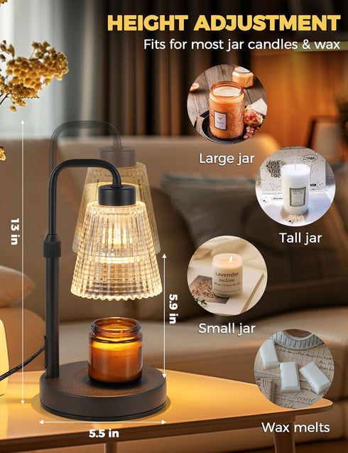Dimmable, 2 Bulbs GODONLIF Candle Warmer Lamp with Timer Birthday Gifts for Women Mom, House Warming Gifts New Home