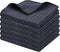 Homaxy Premium Microfiber Waffle Weave Kitchen Dish Cloths, 12 x 12 Inch Ultra Absorbent - 6 Pack Dark Grey