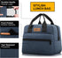 HOMESPON Insulated Lunch Bag - Cooler Lunch Tote for Work, Picnic, for Women and Men (Navy)