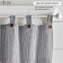 Elrene Home Fashions Tucker Ticking Stripe Window Valance for Kitchen or Bathroom, 60" x 15", Black
