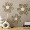 Maitys 3 Pieces Boho Daisy Wall Decor Natural Rattan Flower Wall Hanging Art