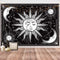 Black and White Wall Tapestry - Aesthetic Moon Tapestry for Bedroom, Living Room, Dorm Decor (59.1x59.1 Inches)