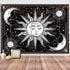 Black and White Wall Tapestry - Aesthetic Moon Tapestry for Bedroom, Living Room, Dorm Decor (59.1x59.1 Inches)