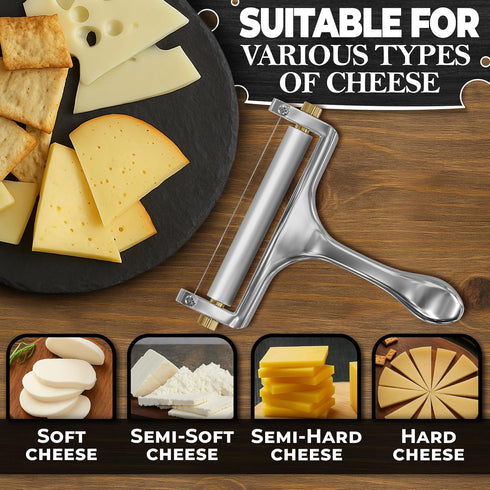 Cheese Slicer Wire - Sharp & Strong Stainless Steel Handheld Cutter with 2 Extra Wires