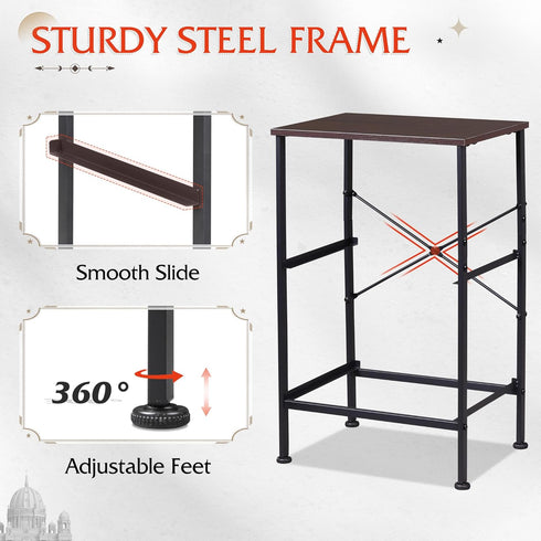 WLIVE Night Stand Set 2, Small Dresser and Nightstand with 2 Drawers, End Table with Fabric Bins for Bedroom