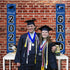 DAZONGE Blue Graduation Decorations 2025, Congrats Grad Porch Banner for Graduation Party Decorations