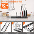 AHNR Expandable Pot and Pan Organizer Rack, 10+ Pots and Pans Lid Holder, Kitchen Cabinet Bakeware Organizer with 10