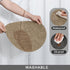 Set 6 Set 6) Myir JUN Round Placemats Dual Sided, Faux Leather Place Mats of Indoor Placemat for Dining Table Outdoor