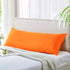 EVOLIVE Ultra Soft Microfiber Body Pillow Cover 21"x54" with Hidden Zipper Closure - Orange Pillowcase