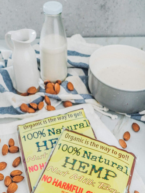13 12-Inches P&F Hemp Nut Milk Bag Reusable | All Natural | No More Microplastic and Toxic Chemicals | Better Than
