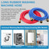 10FT Rubber Washing Machine Hoses - Washer and Dryer Hose 3/4 Connection Supply Lines for Hot and Cold Water (2 Packs)