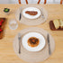 SHACOS 15 Inch Round Braided Placemats, Set of 6, Non-Slip Heat Resistant, Beige