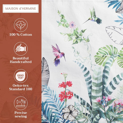 Maison d' Hermine Placemats Set of 4, 100% Cotton Washable Cloth Place Mats for Kitchen Dining