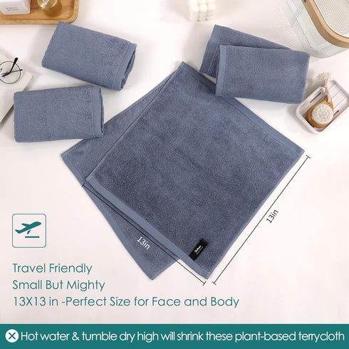 13x13 inch Reusable Makeup Remover Towels, Super Soft and Gentle Face Towels on Sensitive Skin, Extra Large Wash Cloths