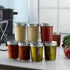 Glass Regular Mouth Mason Jars, 12 Pack, 8 Ounce Jars with Silver Metal Airtight Lids for Food Storage