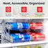 Oizeir 2-Pack Expandable Soda Can Dispenser For Fridge - - Clear Transparent Soda Can Organizer For Refrigerator