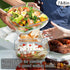 NUTRIUPS Glass Mixing Bowls Set, Microwave Safe Clear Glass Bowls for Mixing, Storing, Preparing, Square Bowl