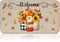 Winter Fall Door Mat | Non Slip Farmhouse Welcome Mats for Outdoor Indoor, Snowflake Pumpkin Floor Door Mat, 27.6x15.7