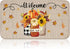 Winter Fall Door Mat | Non Slip Farmhouse Welcome Mats for Outdoor Indoor, Snowflake Pumpkin Floor Door Mat, 27.6x15.7