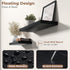 8 Inch Set 3, 8"D Floating Shelves for Wall with Invisible Brackets of Engineered Wood Wall Shelves with Wood Grain
