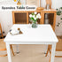 34x34 Inch eeivs White Square Fitted Tablecloth Spandex Stretchable End Tables Cover with Elastic Edge Table Cloth Card