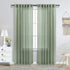 2 84 Inches Pocket,52x84 KOUFALL Panels Boho Curtains Long for Living Room Bedroom Sage Green Decor Pom Pom Design