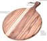 BILL.F Acacia Wood Pizza Peel,10" Cutting Board, Cheese Paddle Board, Bread and Crackers Platter for Serving and Minor Food Prepare with Handle - 14x 10 x 0.5 Inch