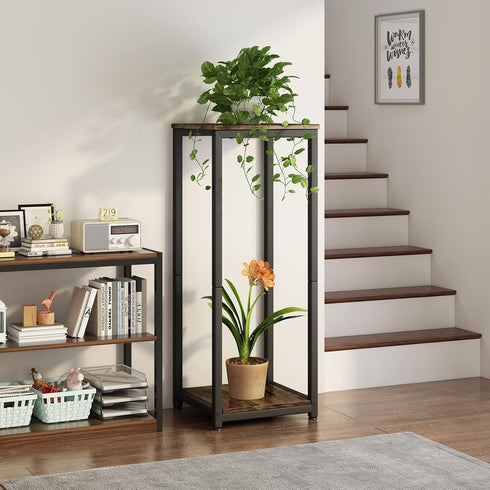 2 (2 Plant Stand Indoor Corner Tall Tier Metal Modern Flower Storage Plant Shelf Holder for Living Room Balcony