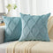 decorUhome Decorative Throw Pillow Covers 18x18 Set of 2, Soft Plush Faux Wool for Couch and Living Room, Aqua