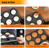 Hamburger Bun Pan Non-Stick Silicone Baking Mold, 4-in Cups, 6-Cavity Perforated - Includes Basting Brush