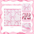 6 100% 13" 13" Coume Pcs Pink Bow Washcloths Cotton Wash Cloths x Coquette Small Face Towels Absorbent Soft Preppy Wash