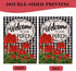 Welcome to Our Porch Geranium Spring Summer House Flag, 28x40, Black White Buffalo Plaid Check Garden Decoration