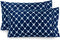 Elegant Comfort 2-Piece Pillowcase Set - King Size, 1500 Premium Microfiber, Bloomingdale Pattern Navy Blue