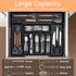 Silverware Organizer, Expandable Kitchen Utensil Drawer Tray with 9 Compartments, Large Cutlery Organizer for Forks,