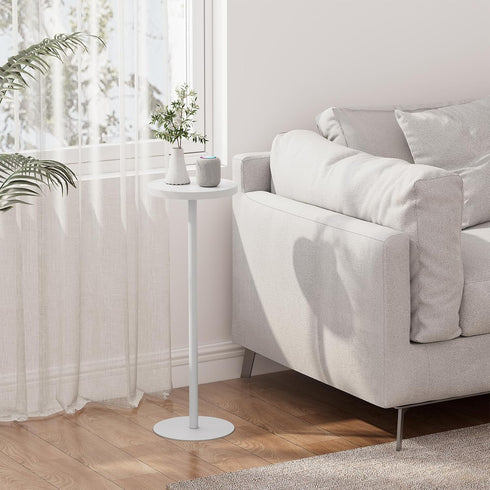 TB01BW065 TUTOTAK Tall Round Side Table, Small End Table, Beside Table, Drink Table, Pedestal Side Table, livingroom