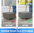 MAXIJIN Jacquard Ottoman Cover Slipcovers Folding Storage Stool Furniture Protector Cover Soft Thick Rectangle Foot