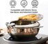 Japanese Tempura Small Deep Fryer Pot with Fahrenheit Thermometer, 304 Stainless Steel for Chips, Fries, Fish