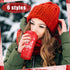 16 oz Tioncy Winter Mugs Gift Bulk Hot Cocoa Chocolate Bar Supplies Reusable Coffee Cups with Lids Plastic Cups Travel