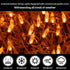 32.5FT 100 16 Orange Halloween String Lights Outdoor, Thanksgiving Mini Lights, LED Waterproof Christmas Lights