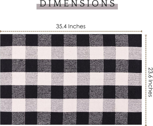 RAJRANG Buffalo Plaid Rug, 23.6 x 35.4 Inches, Cotton Washable Door Mat, Checkered Indoor Outdoor Decor